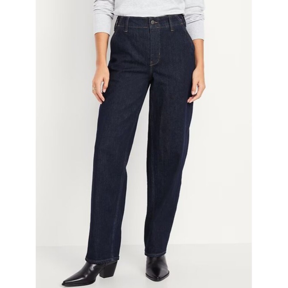 Old Navy Navy Straight Leg Jeans